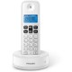 Ασύρματο τηλέφωνο ανοιχτή ακρόαση, φωτιζόμενη οθόνη και 50 μνήμες Philips D1611W/GRS σε λευκό χρώμα