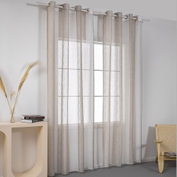 Κουρτίνα γάζα δίχρωμη με 8 μεταλλικούς κρίκους Art 8442 διαστάσεων 140x270cm σε μπεζ χρώμα Κουρτίνα γάζα δίχρωμη με 8 μεταλλικούς κρίκους Art 8442 διαστάσεων 140x270cm σε μπεζ χρώμα