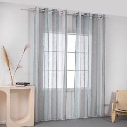 Κουρτίνα γάζα δίχρωμη με 8 μεταλλικούς κρίκους Art 8442 διαστάσεων 140x270cm σε χρώμα βεραμάν Κουρτίνα γάζα δίχρωμη με 8 μεταλλικούς κρίκους Art 8442 διαστάσεων 140x270cm σε χρώμα βεραμάν