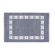 Ταπέτο μπάνιου νηματοβαφή διαστάσεων 50x75cm σε χρώμα γκρι με λευκό