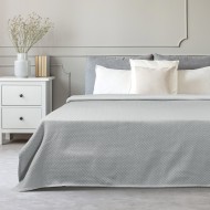 Κουβέρτα μονή Jacquard διαστάσεων 170x270cm σε γκρι χρώμα 