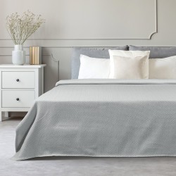 Κουβέρτα μονή Jacquard διαστάσεων 170x270cm σε γκρι χρώμα  Κουβέρτα μονή Jacquard διαστάσεων 170x270cm σε γκρι χρώμα