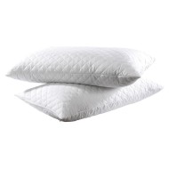 Ζεύγος καπιτονέ προστατευτικές μαξιλαροθήκες σε χρώμα λευκό διαστάσεων 45x65cm Ζεύγος καπιτονέ προστατευτικές μαξιλαροθήκες σε χρώμα λευκό διαστάσεων 45x65cm