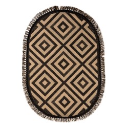 Οβάλ ψάθα με κρόσια Sol Art 9755 διαστάσεων 100x150cm σε χρώμα μπεζ Οβάλ ψάθα με κρόσια Sol Art 9755 διαστάσεων 100x150cm σε χρώμα μπεζ