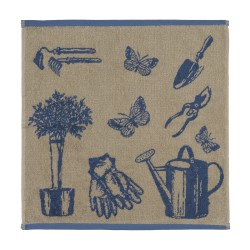 Πετσέτες κουζίνας Art 8509 σε χρώμα μπεζ με μπλε σχέδια 100% βαμβακερή Πετσέτες κουζίνας Art 8509 σε χρώμα μπεζ με μπλε σχέδια 100% βαμβακερή