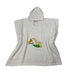 Παιδικό μπουρνούζι - πόντσο για 2-4 ετών σχέδιο zoo διαστάσεων 55x110cm