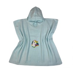 Παιδικό μπουρνούζι - πόντσο για 2-4 ετών σχέδιο magic unicorn διαστάσεων 55x110cm