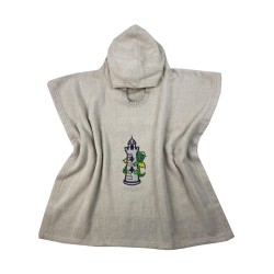 Παιδικό μπουρνούζι - πόντσο για 2-4 ετών σχέδιο dragon διαστάσεων 55x110cm