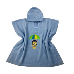 Παιδικό μπουρνούζι - πόντσο για 2-4 ετών σχέδιο ballon bear διαστάσεων 55x110cm