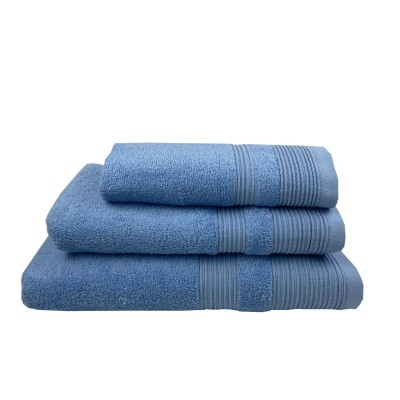 Πετσέτα προσώπου 550gr διαστάσεων 50x100cm blue 100% βαμβακερή