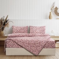 Σετ παπλωματοθήκη φανελένια υπέρδιπλη Varda Art 11183 διαστάσεων 230x250cm εμπριμέ 