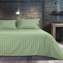 Σετ σεντόνια υπέρδιπλα με λάστιχο Art 1530 Stripe διαστάσεων 240x270cm σε βεραμάν χρώμα Σετ σεντόνια υπέρδιπλα με λάστιχο Art 1530 Stripe διαστάσεων 240x270cm σε βεραμάν χρώμα