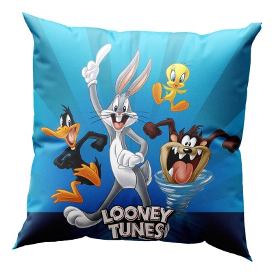 Μαξιλάρι με γέμιση Art 6188 Looney Tunes διαστάσεων 40x40cm σε μπλε χρώμα