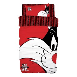 Σετ παπλωματοθήκη μονή Art 6192 Space Jam Sylvester διαστάσεων 165x250cm σε χρώμα κόκκινο Σετ παπλωματοθήκη μονή Art 6192 Space Jam Sylvester διαστάσεων 165x250cm σε χρώμα κόκκινο