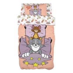 Σετ παπλωματοθήκη μονή Art 6194 Tom and Jerry διαστάσεων 165x250cm εμπριμέ Σετ παπλωματοθήκη μονή Art 6194 Tom and Jerry διαστάσεων 165x250cm εμπριμέ