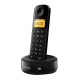 Ασύρματο τηλέφωνο με τηλεφωνητή, φωτιζόμενη οθόνη και 50 μνήμες Philips D1651B/GRS σε μαύρο χρώμα
