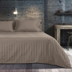 Σετ σεντόνια μονά με λάστιχο Art 1530 Stripe σε χρώμα μόκα διαστάσεων 100x200+30cm Σετ σεντόνια μονά με λάστιχο Art 1530 Stripe σε χρώμα μόκα διαστάσεων 100x200+30cm