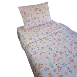 Παπλωματοθήκη μονή παιδική σχέδιο Little Princess διαστάσεων 165x250cm με μαξιλαροθήκη