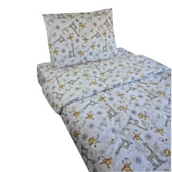 Παπλωματοθήκη μονή παιδική σχέδιο Monkeys διαστάσεων 165x250cm με μαξιλαροθήκη