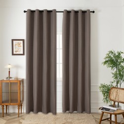 Ύφασμα κουρτίνας Blackout jacquard σκίασης Glare Art 8444 Φ280 σε χρώμα μόκα Ύφασμα κουρτίνας Blackout jacquard σκίασης Glare Art 8444 Φ280 σε χρώμα μόκα