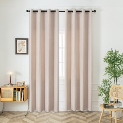 Κουρτίνα μεσαίας σκίασης σε χρώμα μπεζ με 8 μεταλλικούς κρίκους Illusion Art 8445 διαστάσεων 140x270cm  Κουρτίνα μεσαίας σκίασης σε χρώμα μπεζ με 8 μεταλλικούς κρίκους Illusion Art 8445 διαστάσεων 140x270cm