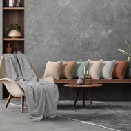 Μαξιλαροθήκη διακοσμητική Lamb Art 8570 διαστάσεων 42x42cm σε χρώμα γκρι Μαξιλαροθήκη διακοσμητική Lamb Art 8570 διαστάσεων 42x42cm σε χρώμα γκρι