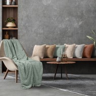 Μαξιλαροθήκη διακοσμητική Lamb Art 8570 διαστάσεων 42x42cm σε χρώμα της μέντας Μαξιλαροθήκη διακοσμητική Lamb Art 8570 διαστάσεων 42x42cm σε χρώμα της μέντας