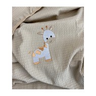 Κουβέρτα πικέ αγκαλιάς και λίκνου διαστάσεων 80x110cm σε χρώμα Beige