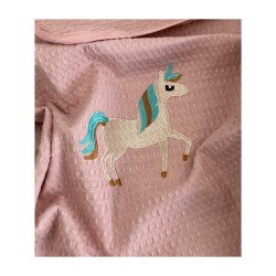 Κουβέρτα πικέ αγκαλιάς και λίκνου διαστάσεων 80x110cm σε χρώμα Zephyr