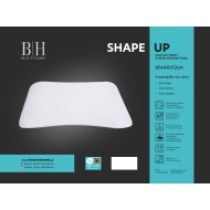 Μαξιλάρι ύπνου Shape Up Memory Foam Art 4083 μέτριο διαστάσεων 60x40+12cm σε λευκό χρώμα