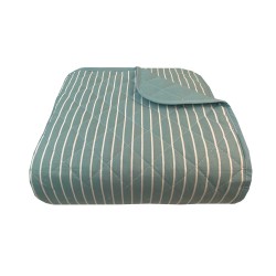 Κουβερλί υπέρδιπλα Lidia σε χρώμα Stripe Petrol διαστάσεων 2,20x2,40cm