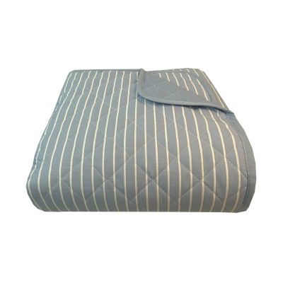 Κουβερλί βαμβακερό μονό Stripe Blue διαστάσεων 1.60x2.40cm