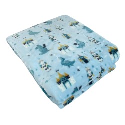 Κουβέρτα παιδική βελουτέ μονή διαστάσεων 160x220cm σχέδιο Dragon Knight