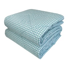 Πάπλωμα υπέρδιπλο διαστάσεων 220x240cm σε χρώμα Pied De Poule Petrol