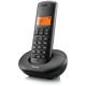 Μαύρο ασύρματο τηλέφωνο με φωτιζόμενη οθόνη call block Do Not Disturb και 50 μνήμες Motorola E221