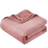 Κουβέρτα μονόχρωμη μονή Fleece Art 11551 διαστάσεων 160x220cm σε ροδακινί