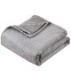 Κουβέρτα μονόχρωμη υπέρδιπλη Fleece Art 11555 διαστάσεων 220x240cm σε γκρι χρώμα