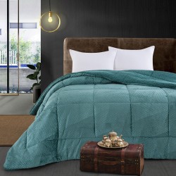 Κουβερτοπάπλωμα king size Art 11560 διαστάσεων 240x260cm σε χρώμα πετρόλ Κουβερτοπάπλωμα king size Art 11560 διαστάσεων 240x260cm σε χρώμα πετρόλ