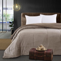 Κουβερτοπάπλωμα king size Art 11562 διαστάσεων 240x260cm σε χρώμα μπεζ  Κουβερτοπάπλωμα king size Art 11562 διαστάσεων 240x260cm σε χρώμα μπεζ