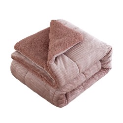 Κουβερτοπάπλωμα king size Art 11563 διαστάσεων 240x260cm σε χρώμα σάπιο μήλο