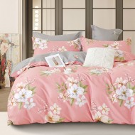 Σετ σεντόνια υπέρδιπλα Art 12131 Kathrine διαστάσεων 230x260cm σε χρώμα ροζ