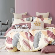 Σετ σεντόνια υπέρδιπλα Art 12146 Valentina διαστάσεων 230x260cm σε χρώμα σάπιο μήλο