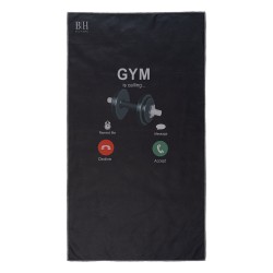 Πετσέτα γυμναστηρίου Art 2245 διαστάσεων 50x90cm σε χρώμα μαύρο, γκρι Gym Is Calling Πετσέτα γυμναστηρίου Art 2245 διαστάσεων 50x90cm σε χρώμα μαύρο, γκρι Gym Is Calling