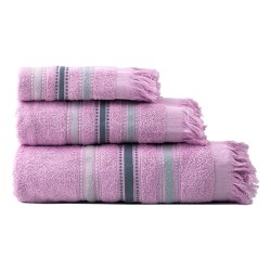 Σετ πετσέτες Art 3358 σε χρώμα λιλά 450gsm 100% βαμβακερές  Σετ πετσέτες Art 3358 σε χρώμα λιλά 450gsm 100% βαμβακερές