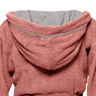 Μπουρνούζι με κουκούλα Art 3421 σε χρώμα κοραλί 100% βαμβακερό νούμερο 3XL   Μπουρνούζι με κουκούλα Art 3421 σε χρώμα κοραλί 100% βαμβακερό νούμερο 3XL