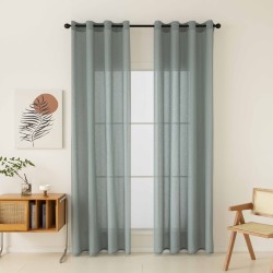 Κουρτίνα γάζα μονόχρωμη με 8 μεταλλικούς κρίκους Fit Art 8447 διαστάσεων 140x270cm σε χρώμα βεραμάν Κουρτίνα γάζα μονόχρωμη με 8 μεταλλικούς κρίκους Fit Art 8447 διαστάσεων 140x270cm σε χρώμα βεραμάν