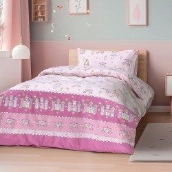 Σετ πάπλωμα μονό Dreamy Art 6232 διαστάσεων 160x240cm σε χρώμα ροζ Σετ πάπλωμα μονό Dreamy Art 6232 διαστάσεων 160x240cm σε χρώμα ροζ