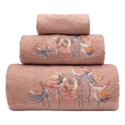 Σετ πετσέτες Art 3391 100% βαμβακερές 3τμχ σε χρώμα σάπιο μήλο Σετ πετσέτες Art 3391 100% βαμβακερές 3τμχ σε χρώμα σάπιο μήλο