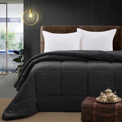 Κουβερτοπάπλωμα μονό Art 11542 διαστάσεων 160x240cm σε χρώμα μαύρο Κουβερτοπάπλωμα μονό Art 11542 διαστάσεων 160x240cm σε χρώμα μαύρο