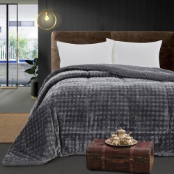 Κουβερτοπάπλωμα king size Art 12511 διαστάσεων 240x260cm σε χρώμα γκρι  Κουβερτοπάπλωμα king size Art 12511 διαστάσεων 240x260cm σε χρώμα γκρι